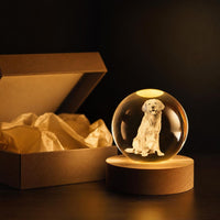 Lámpara de cristal lista para regalar